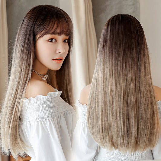 Fashion Realistic Long Straight Hair Wig