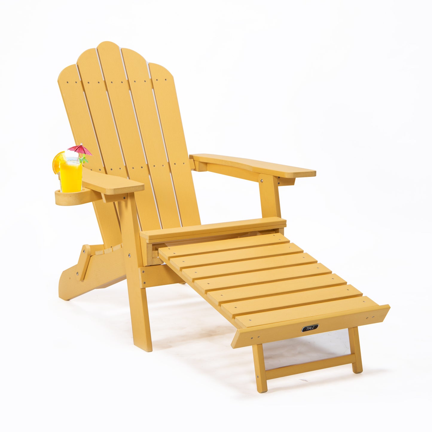 TALE Folding Adirondack Chair with Ottoman & Cup Holder