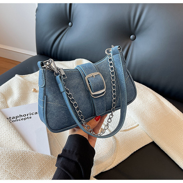 Denim French Stick Bag - Retro American Style