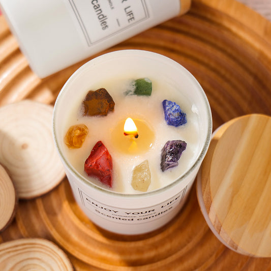 Natural Crystal Aromatherapy Soy Candle Gift Box