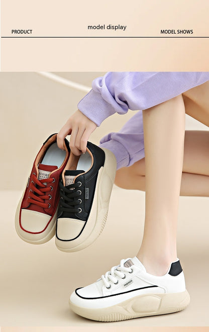 Women's Leather Board Casual Shoes