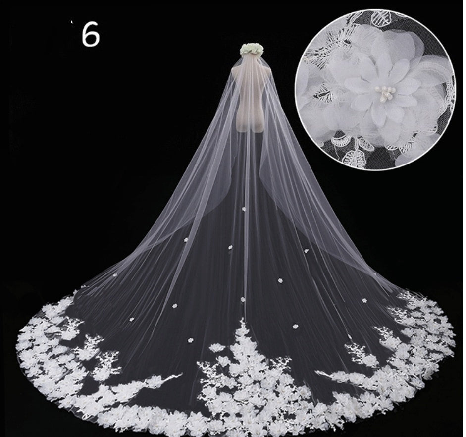 Bridal Wedding Dress Long Tail Luxury Super Fairy Wedding Veil