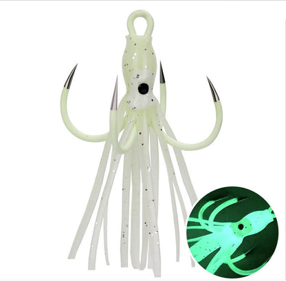 Luminous Octopus Four Hooks Without Barb Hooks