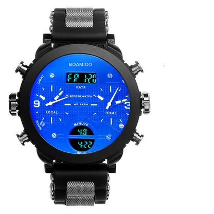 Men's Triple Time Zone Quartz Watch