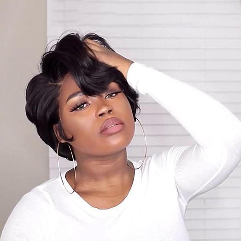 Short Bob Lace Front Wig Human Hair