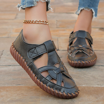 Summer Plus Size Closed Toe Hollow Sandals