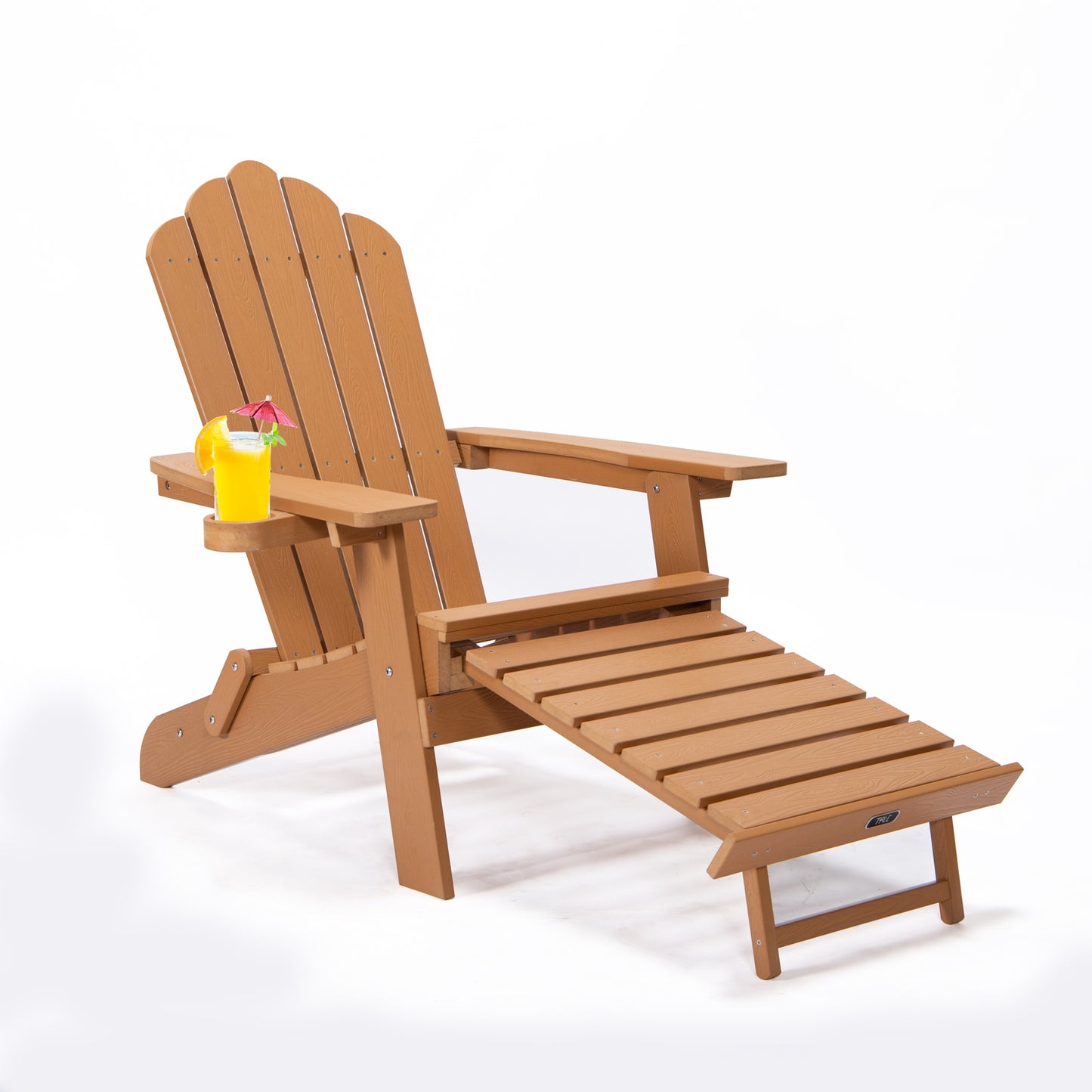 TALE Folding Adirondack Chair with Ottoman & Cup Holder