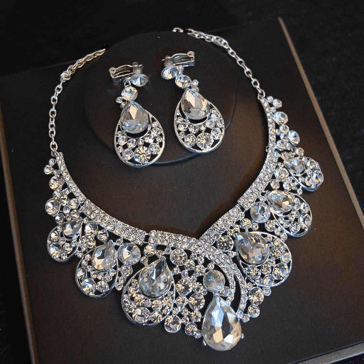 Bridal Flowers Headdress & Jewelry Set