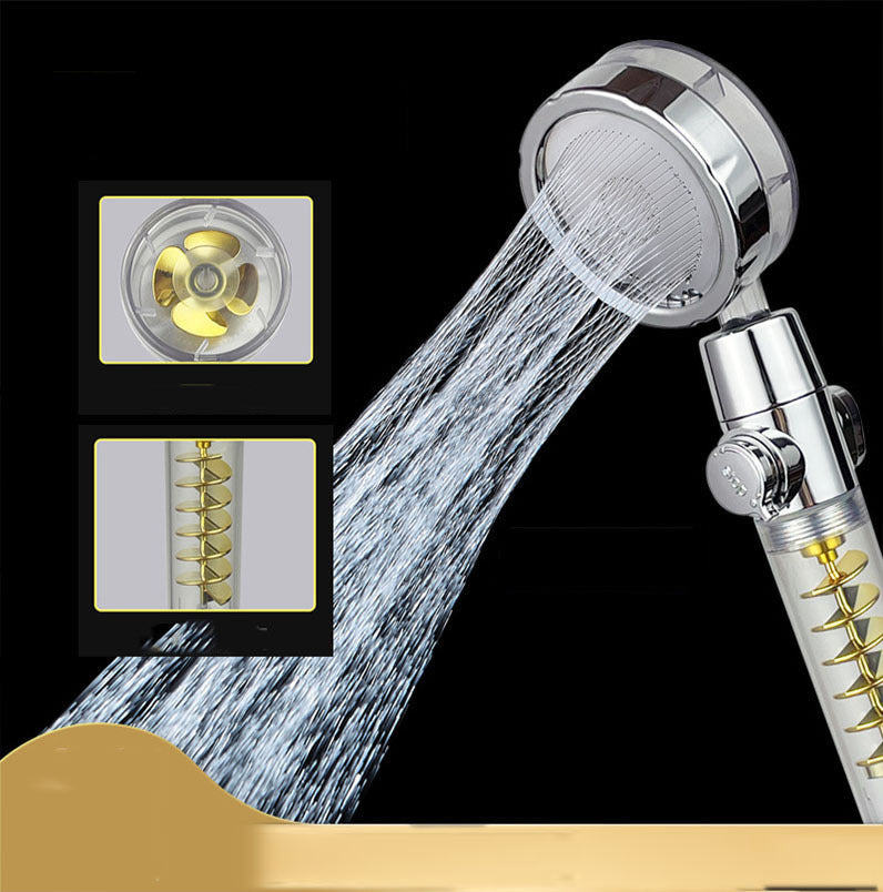 Twin-Turbo Pressurized Shower Head with Propeller Design