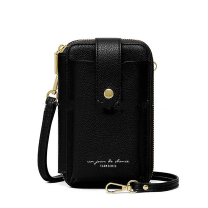 Korean Vertical PU Phone Bag Large Capacity