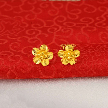 24K Gold Plated Euro Earrings Popular Jewelry