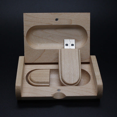 Customized Logo-Printed Wooden USB Drives for Business Gifts