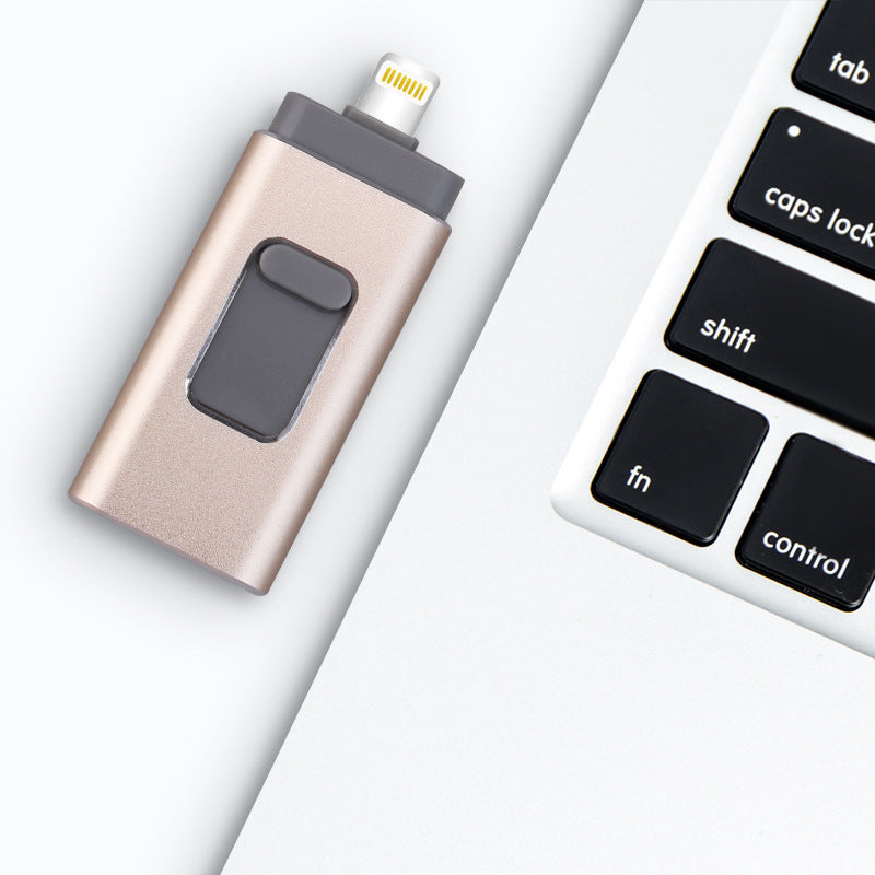 3-in-1 Small Push-pull Metal USB Flash Drive