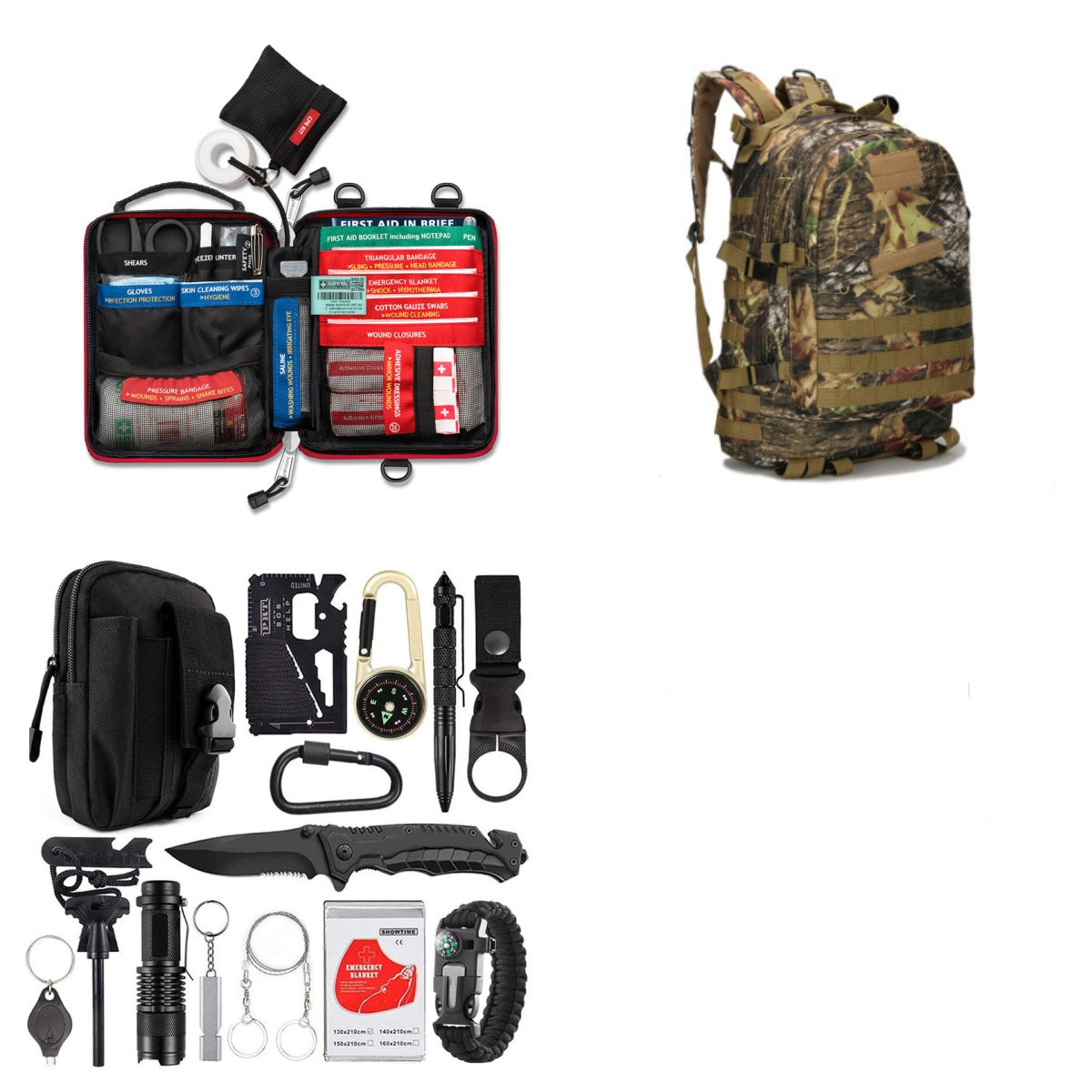 Multi-Function Outdoor Camping Tool & Survival Kit