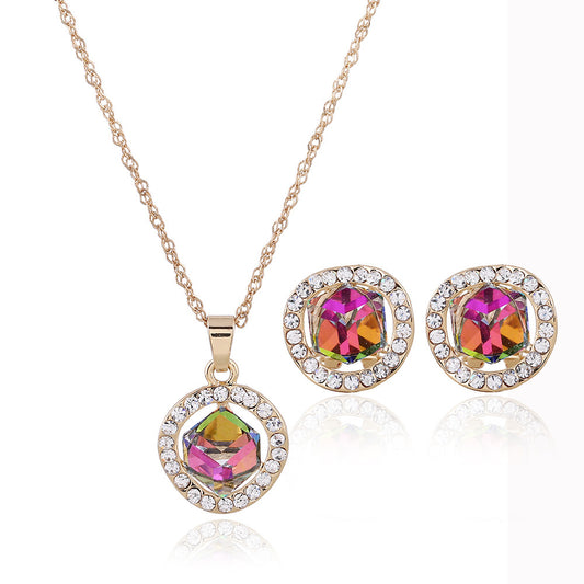 Gold Crystal Bridal Jewelry Set - Factory Promotion