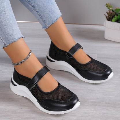 Breathable Mesh Casual Velcro Platform Shoes