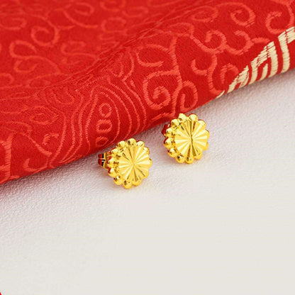 24K Gold Plated Euro Earrings Popular Jewelry