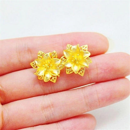 24K Gold Plated Euro Earrings Popular Jewelry