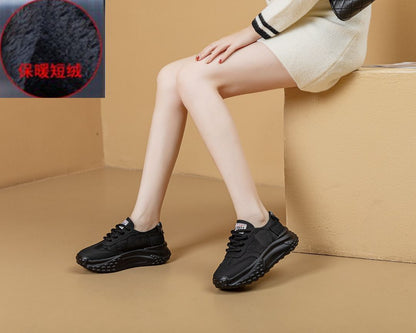 Fleece-Lined Women's Dad Sneakers