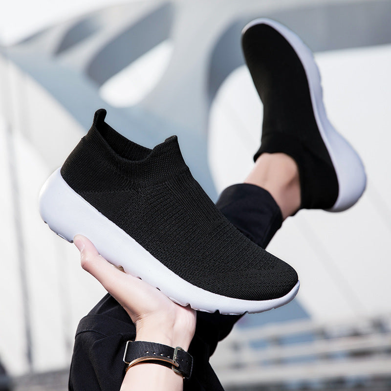 Plus Size Fly-Knit Slip-On Sneakers