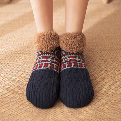 Indoor Home Floor Socks Fall And Winter Warm Non-slip Carpet Socks For Men And Women