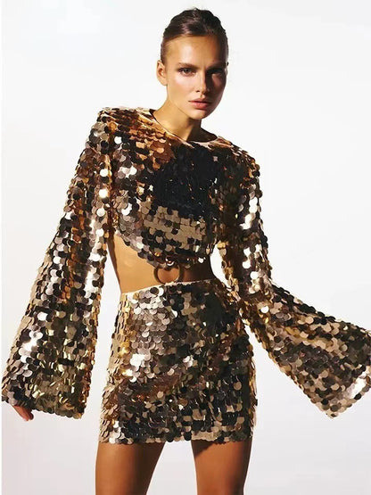 Sequined Evening Dress