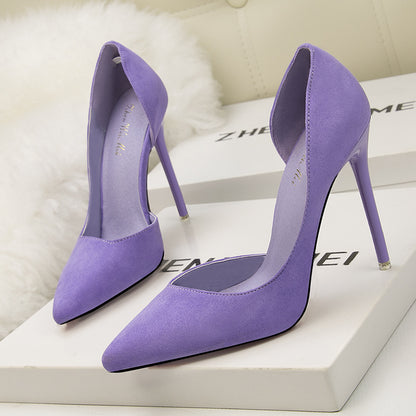 Low-Cut Pointed-Toe Hollow Shoes