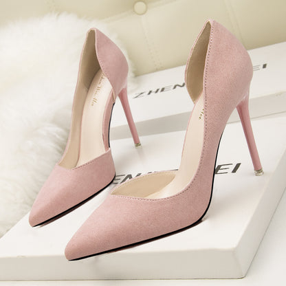 Low-Cut Pointed-Toe Hollow Shoes