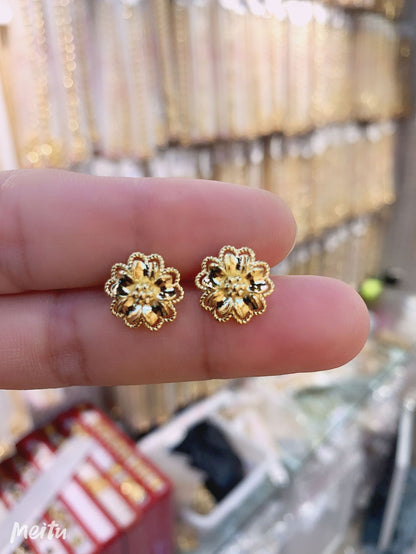 24K Gold Plated Euro Earrings Popular Jewelry