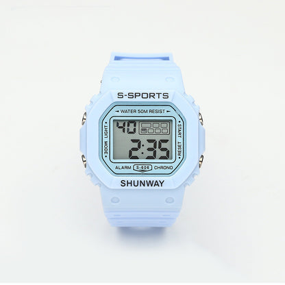 Luminous Square Student Electronic Watch