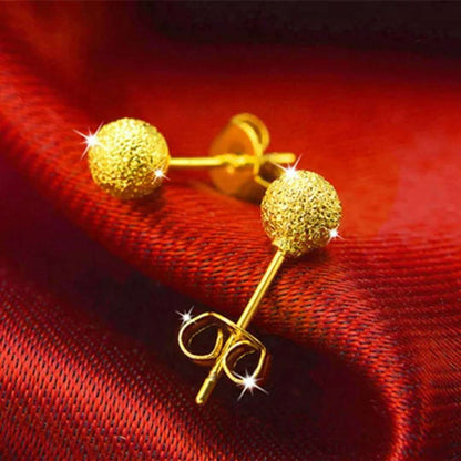 24K Gold Plated Euro Earrings Popular Jewelry