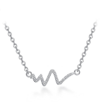 Korean Lightning Necklace - Silver