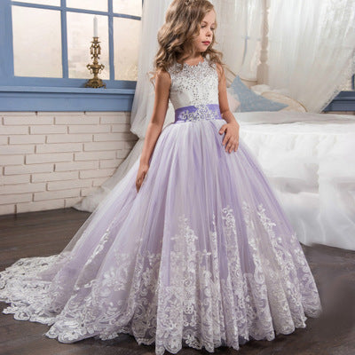 Lace Princess Flower Girl Dress