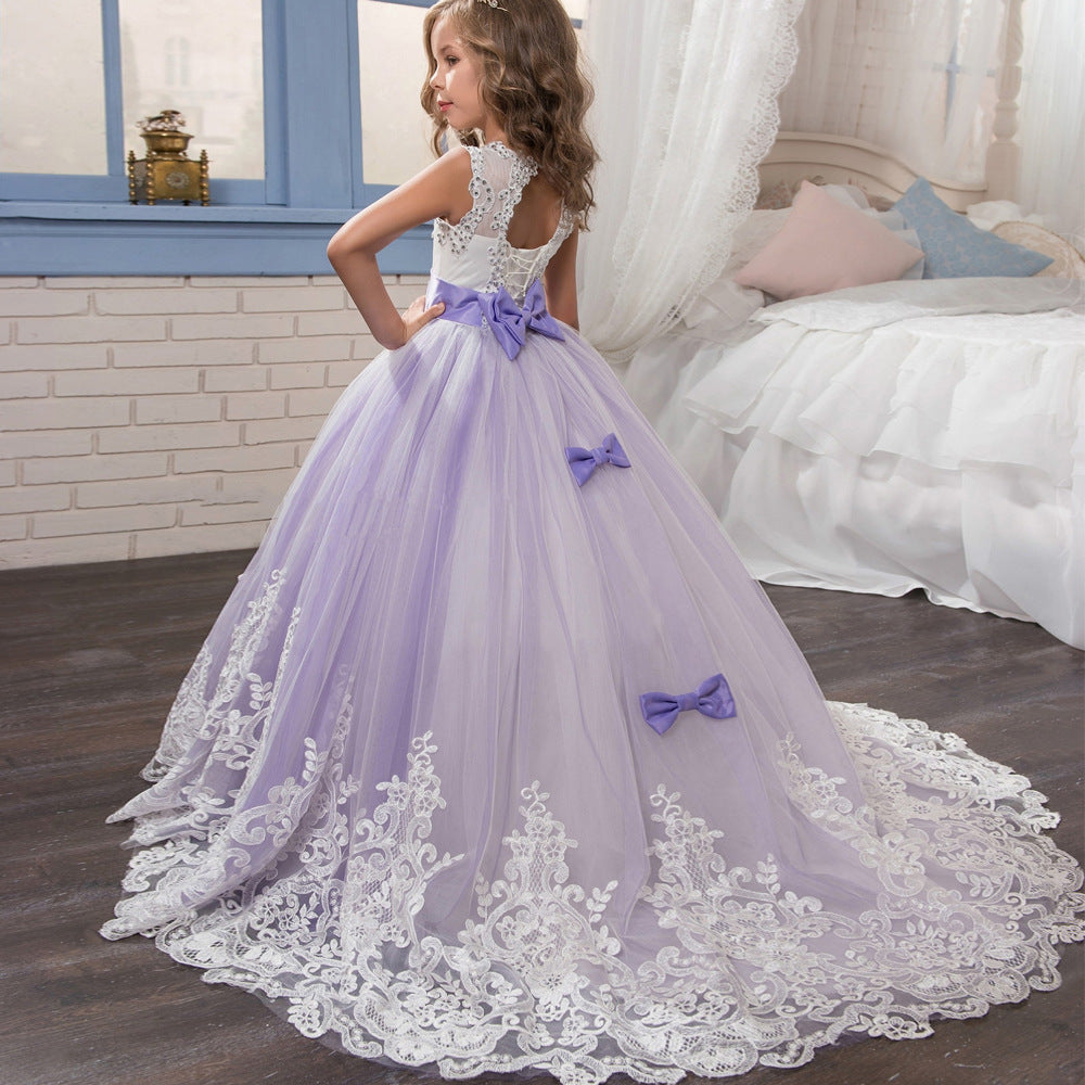 Lace Princess Flower Girl Dress