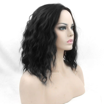 Black Short Curly Hair Cap Wig