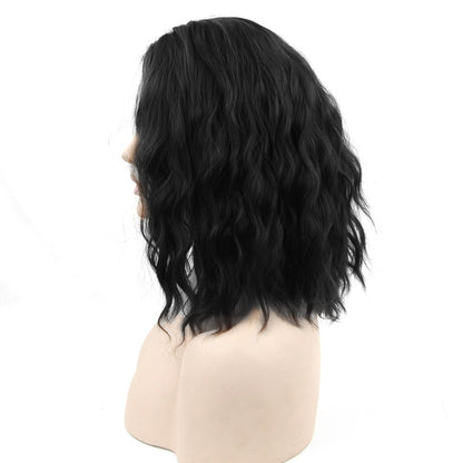 Black Short Curly Hair Cap Wig