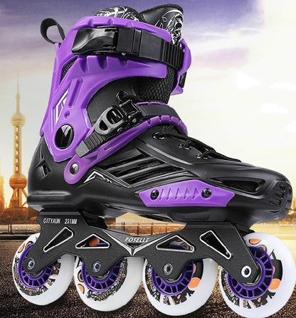 Adult Inline Roller Dkating Beginner Fancy Flat Shoes