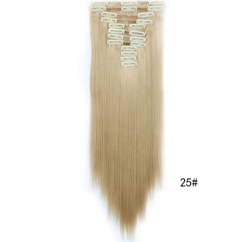 Straight Hair Wig Clip Hair Extension Piece