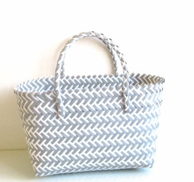 Striped Woven Beach Bag