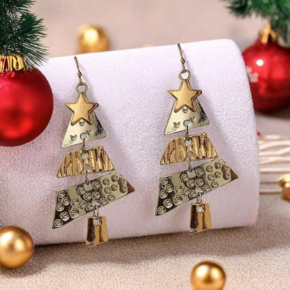 Christmas Tree Necklace and Earrings Set