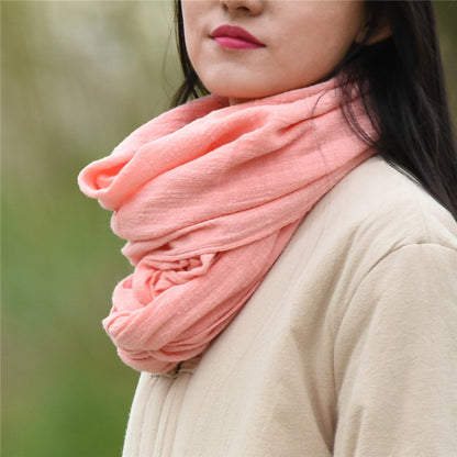 Women's Cotton And Linen Zen Retro Simple Scarf