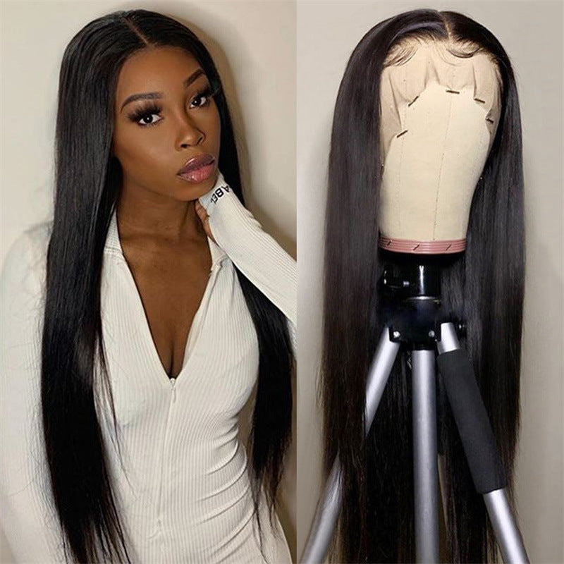 Black Long Straight Natural Lifelike Wig