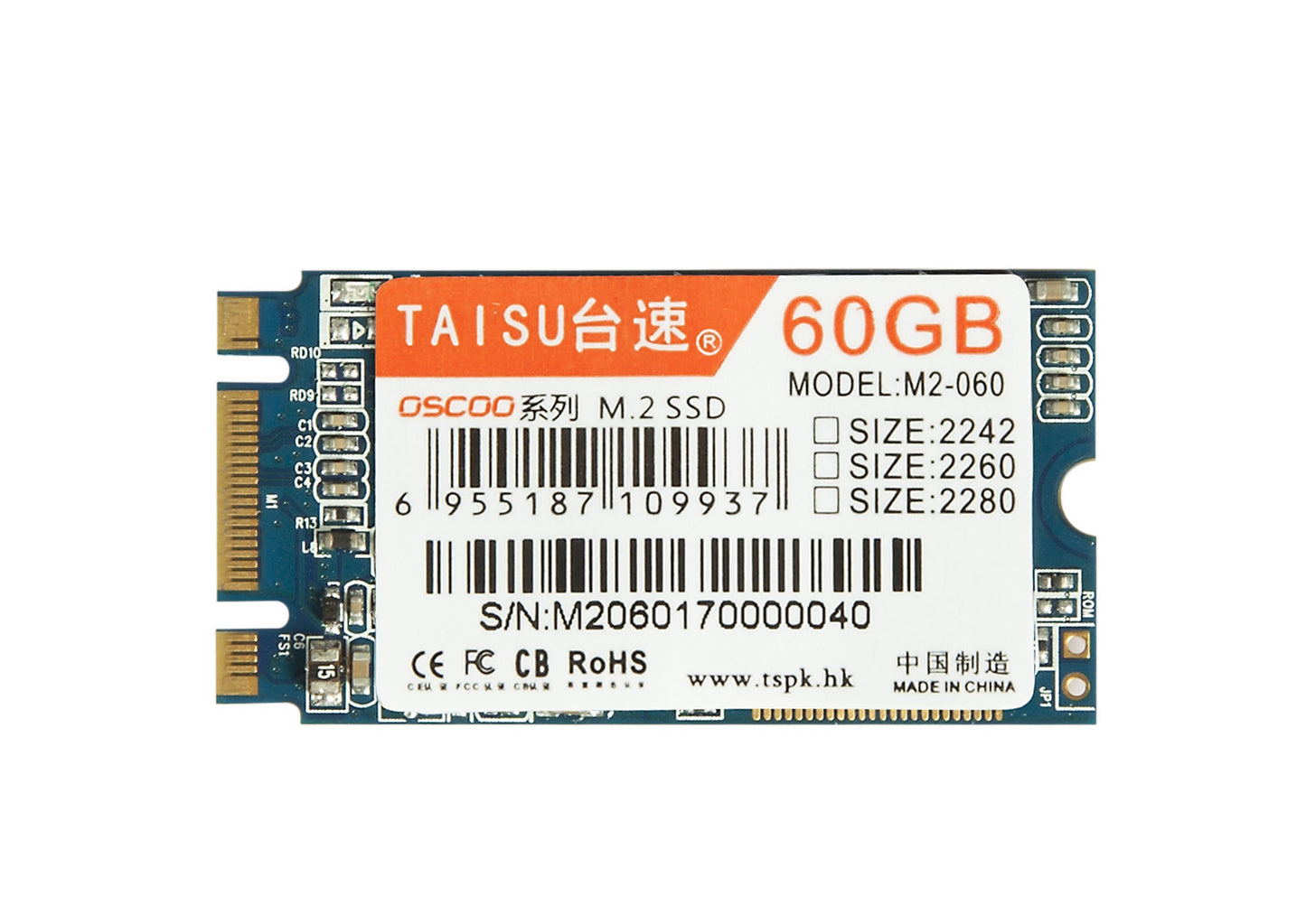 TAISU M.2 NGFF SSD: 60G/120G/240G