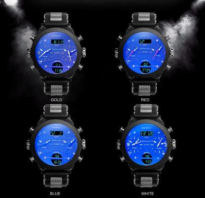 Men's Triple Time Zone Quartz Watch