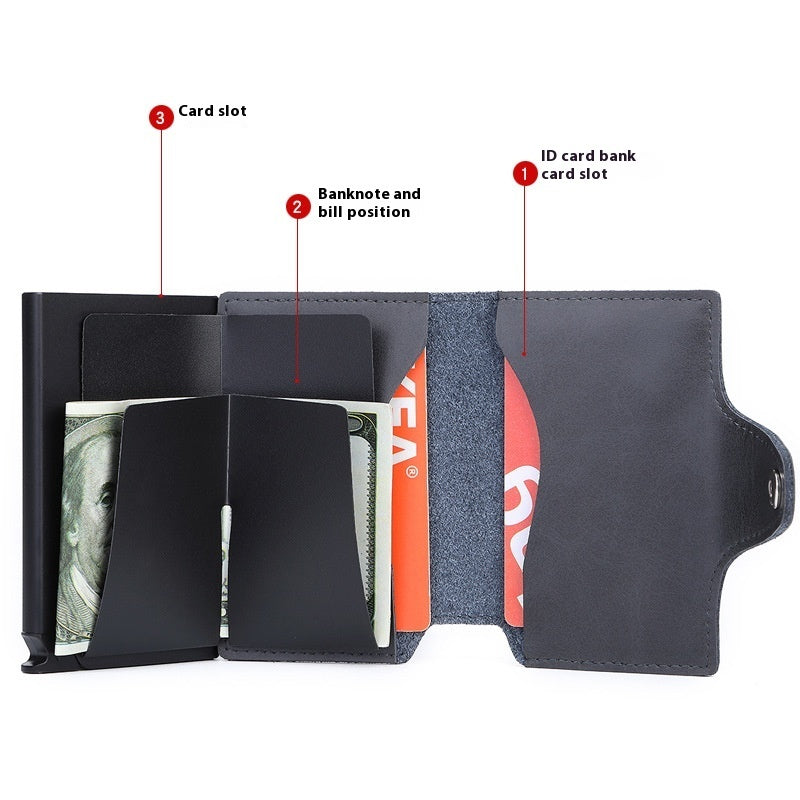 Thin Anti-degaussing Pop-up Card Holder