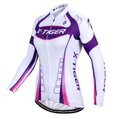 Spring and autumn women's long-sleeved cycling jersey suit