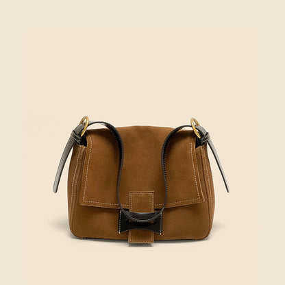 Dull Polish Leather Shoulder Messenger Bag