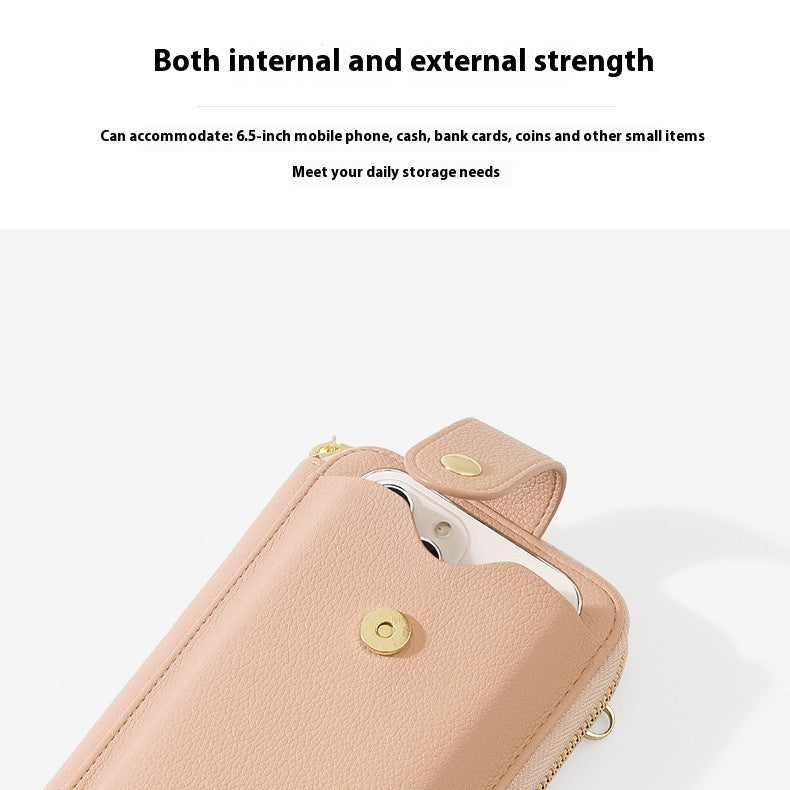 Korean Vertical PU Phone Bag Large Capacity