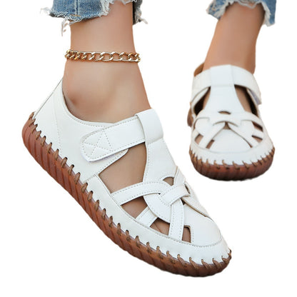 Summer Plus Size Closed Toe Hollow Sandals