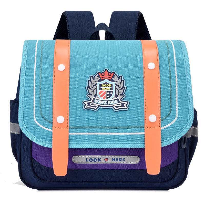 British Style Elementary School Backpack for Boys and Girls